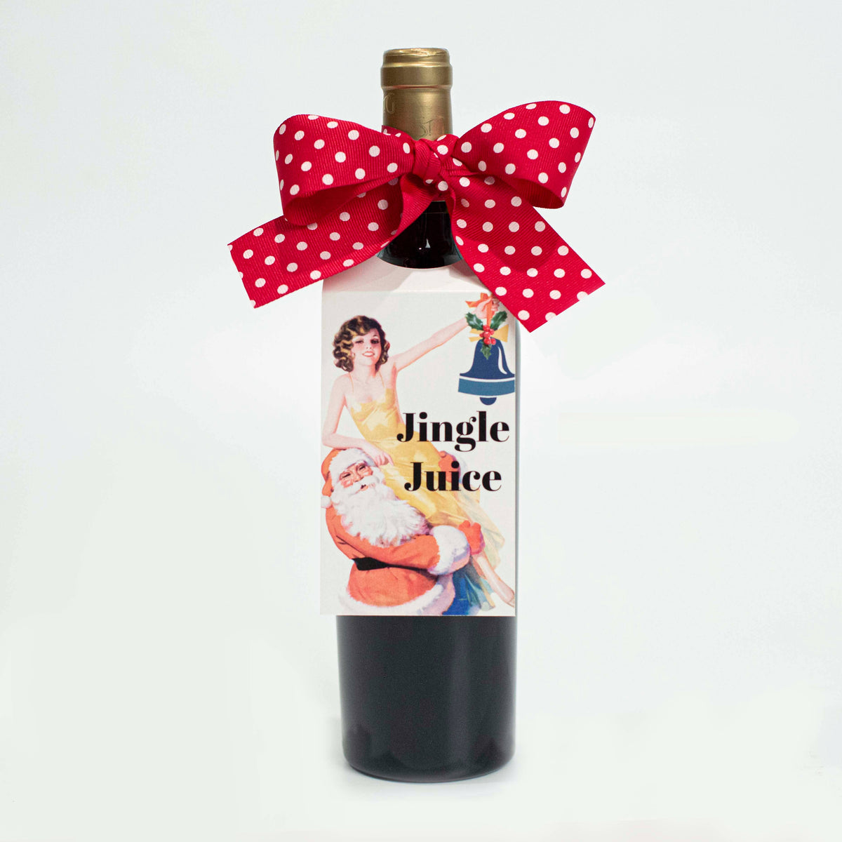 Jingle Juice Christmas Holiday Paper Wine Tag