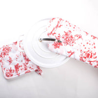 Santa Toile Oven Mitt Set