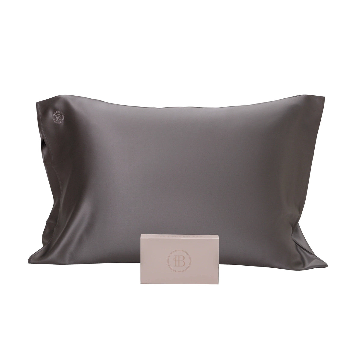Queen dark grey mulberry silk pillowcase