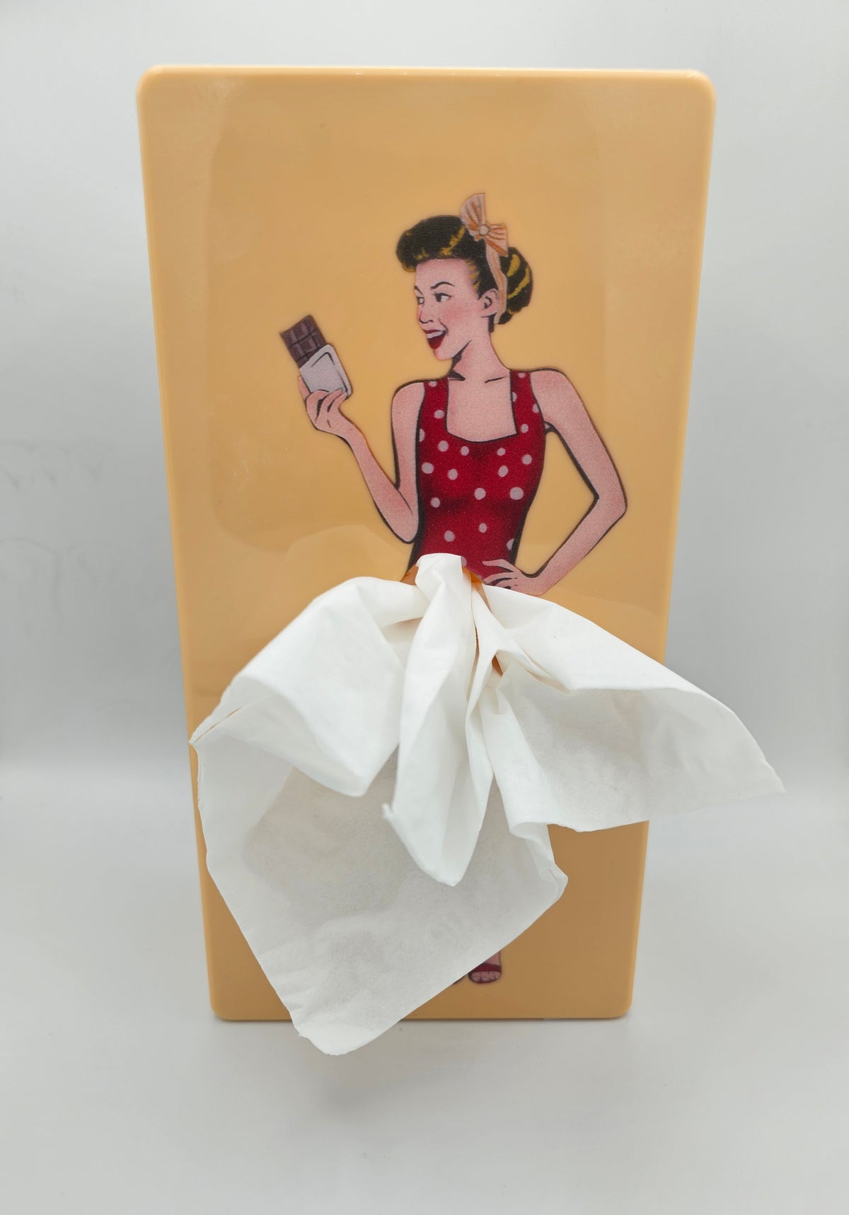 Beige Flying Skirts Tissue Box