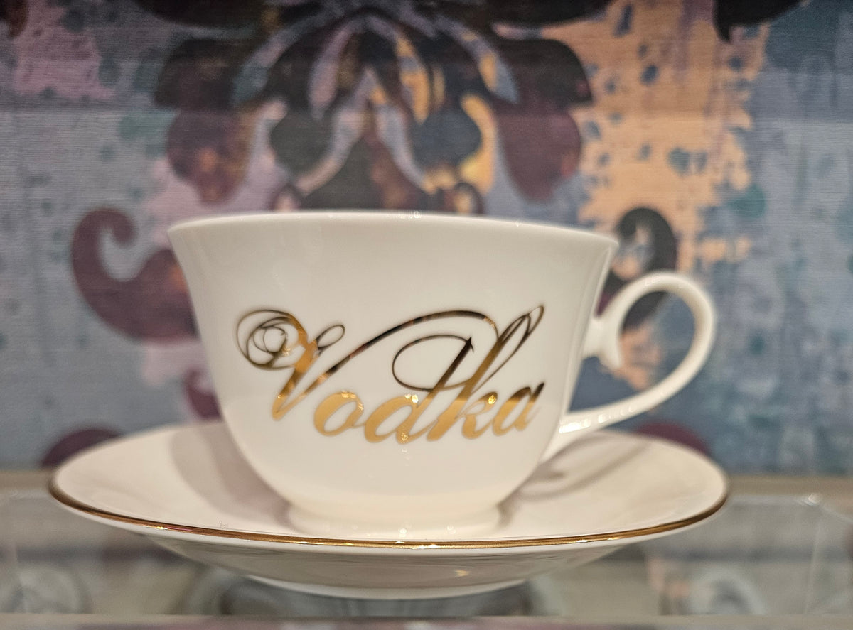 Vodka tea cup and saucers