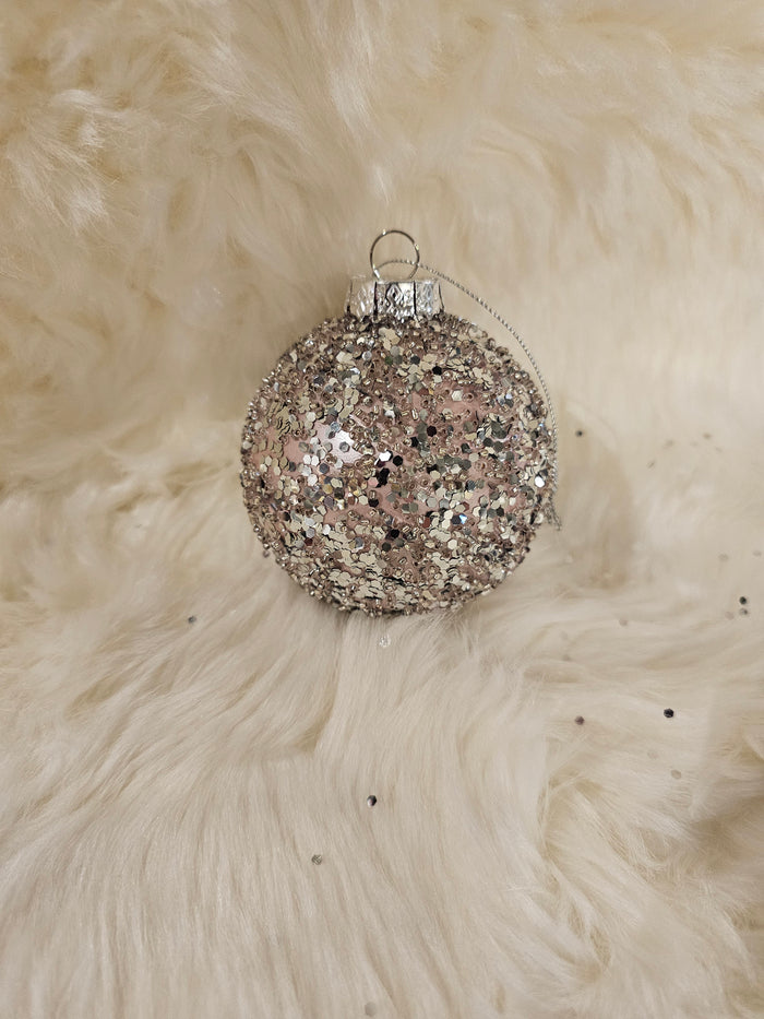 Pink Glitter Ornaments