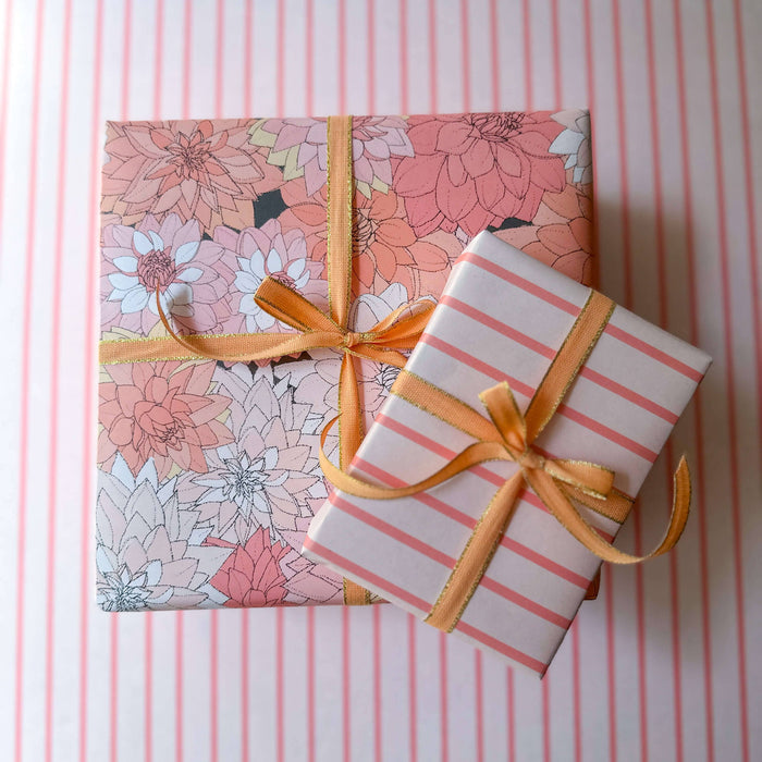 Dahlias in Pink - Wrapping Paper Rolls