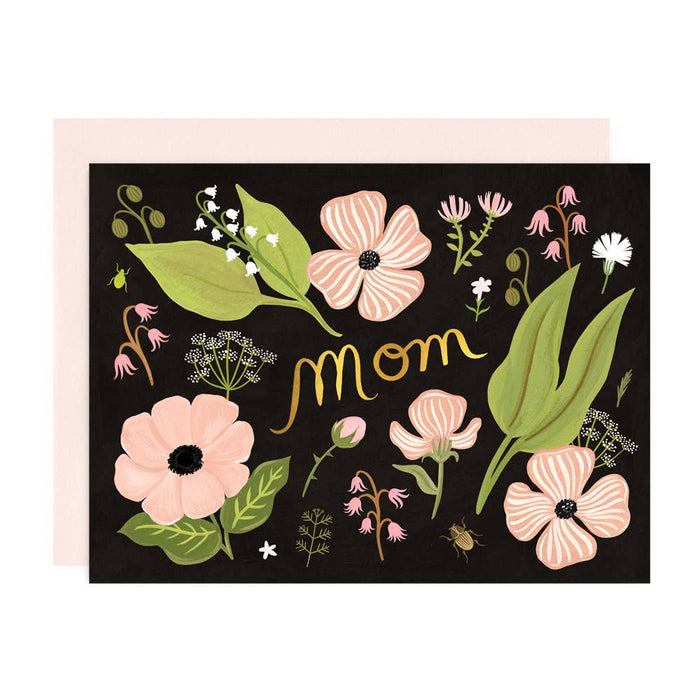 Mom Botanical Greeting Card - Gold Foil