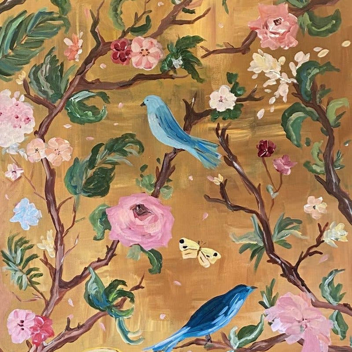 Blue Birds Chinoisserie Greeting Card