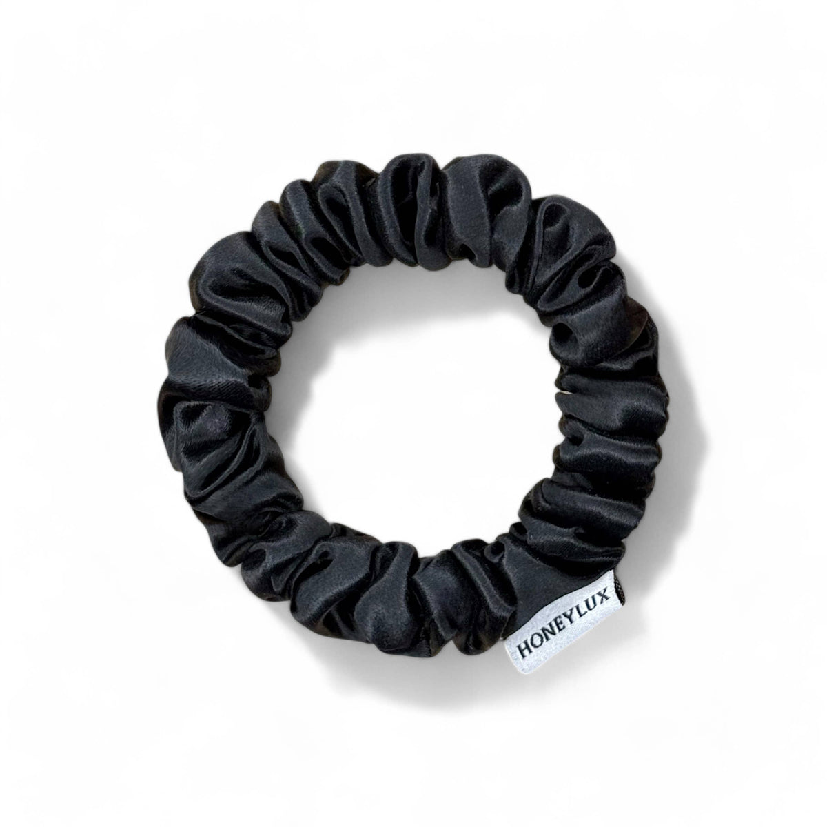 Silk Mini Scrunchie - Black