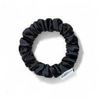 Silk Mini Scrunchie - Black