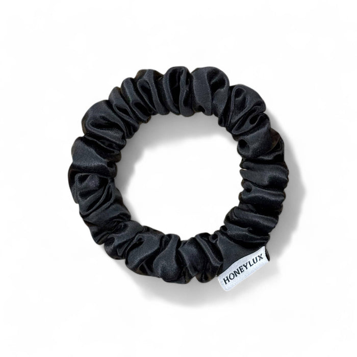 Silk Mini Scrunchie - Black