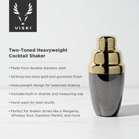 Art Deco Two-Toned Heavyweight Cocktail Shaker