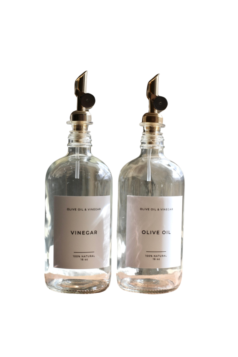 Olive & Vinegar Glass Clear Bottles: Olive Oil