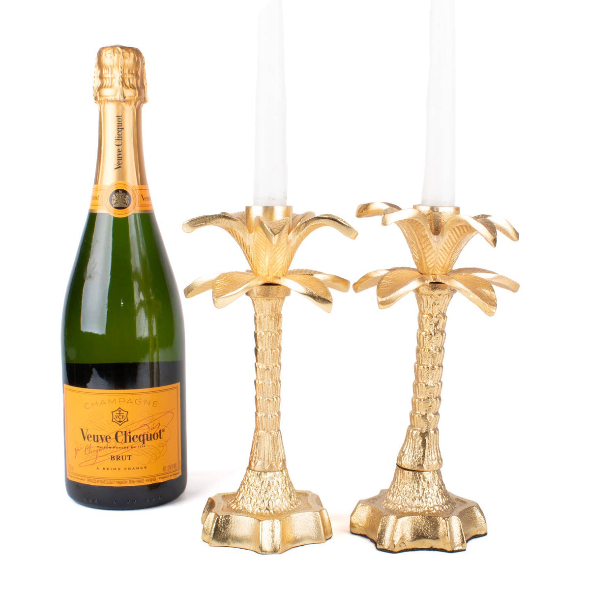 Palm Tree Candlestick Set