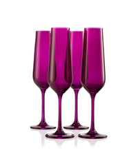 Amethyst Crystal Champagne Flute