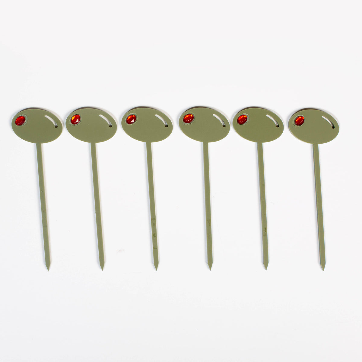 Olive Acrylic Cocktail Pick Set