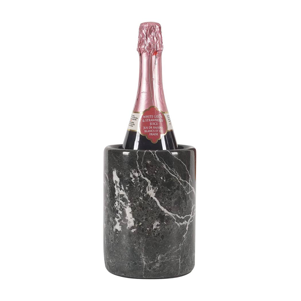 NEW Premium Marble Wine Chiller - Elegant Champagne Cooler: Black