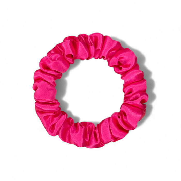 Silk Mini Scrunchie - Fuchsia