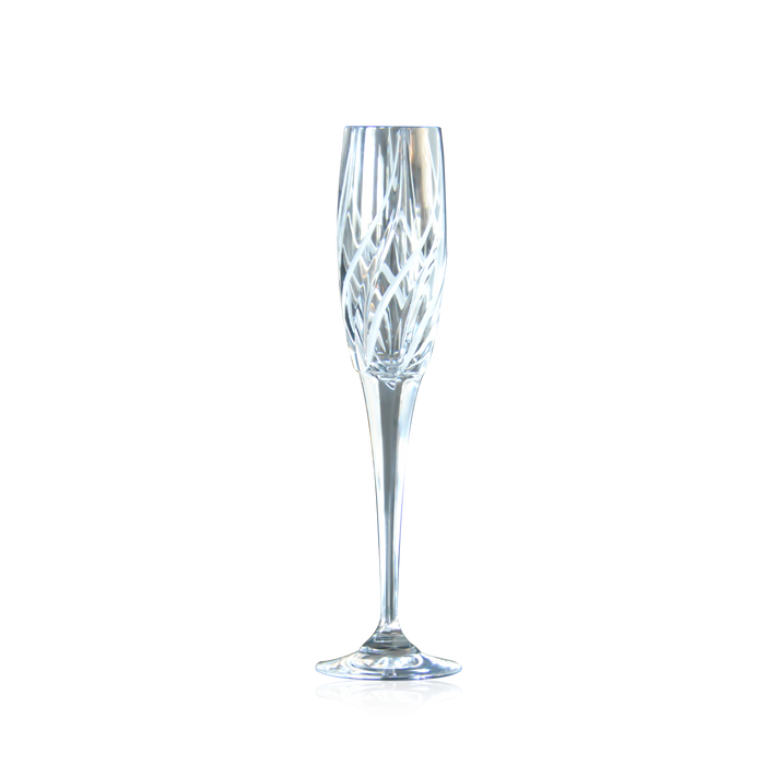 Champagne Crystal Etched Glass