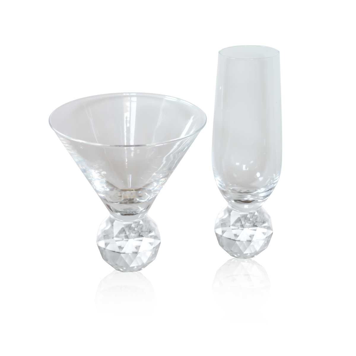 Contemporary Bubbled Cocktail Glasses