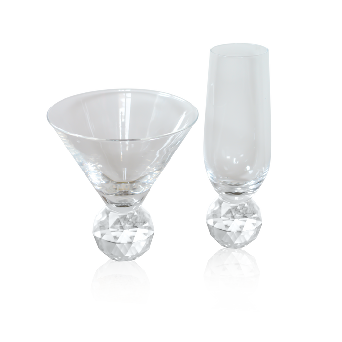 Contemporary Bubbled Cocktail Glasses