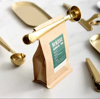 2-in-1 gold coffee spoon