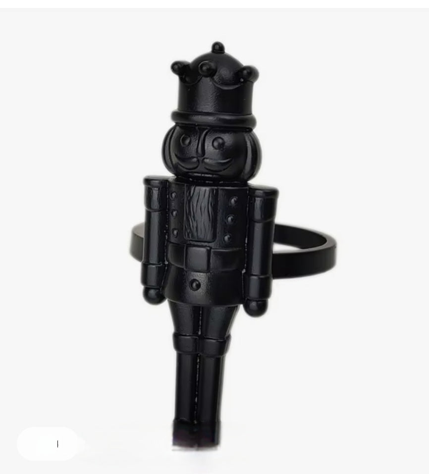 Black toy Soldier Napkin Rings