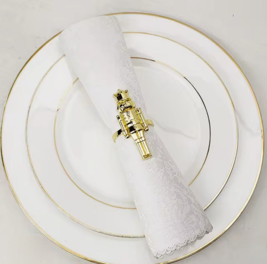 Black toy Soldier Napkin Rings