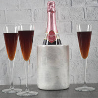 NEW Premium Marble Wine Chiller - Elegant Champagne Cooler: Black