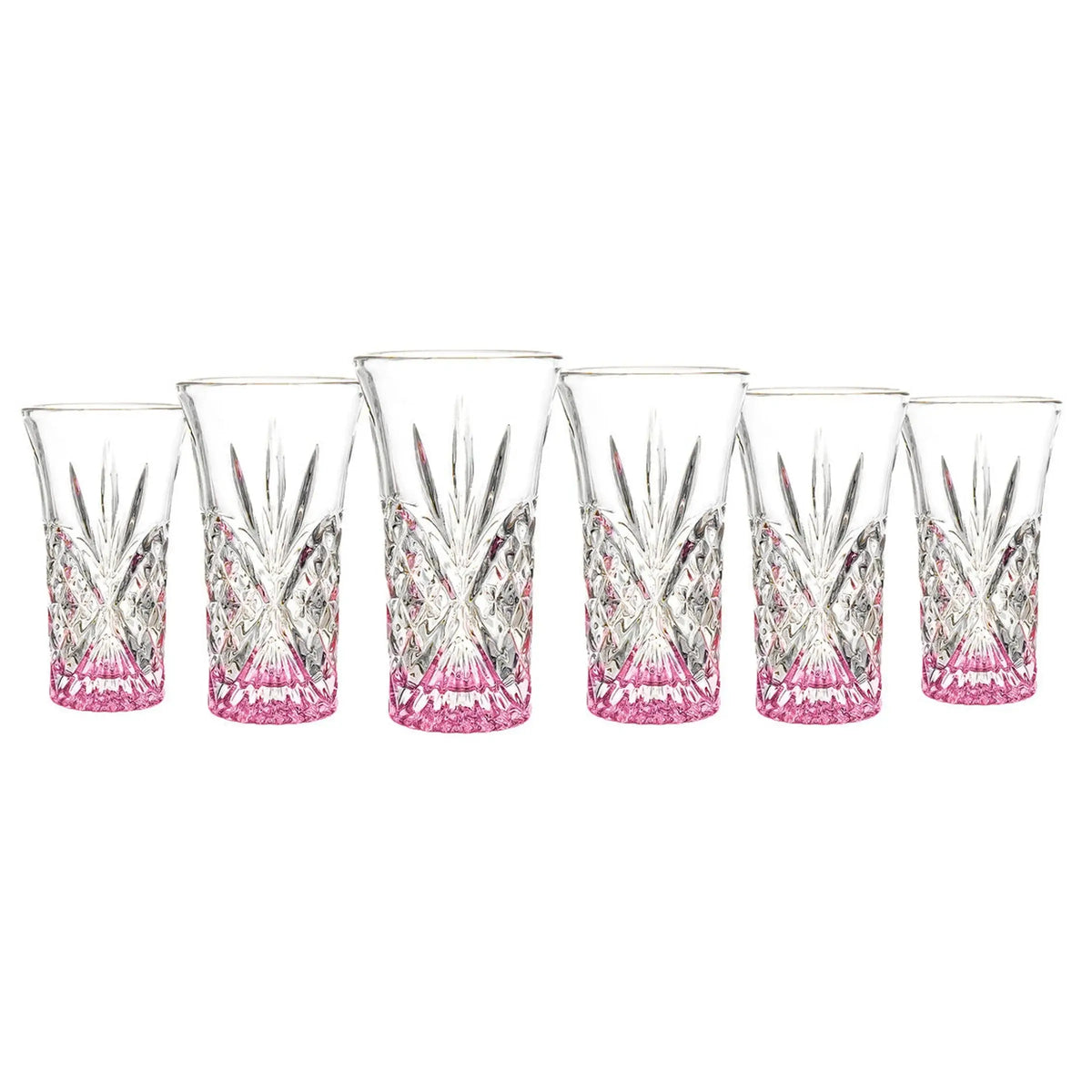 Dublin Crystal Pink Shooters, Set of 6