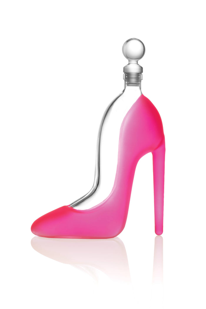 Runway Pink High Heel Decanter