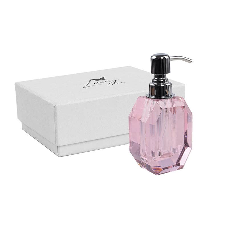 CRYSTAL SOAP DISPENSER: PINK