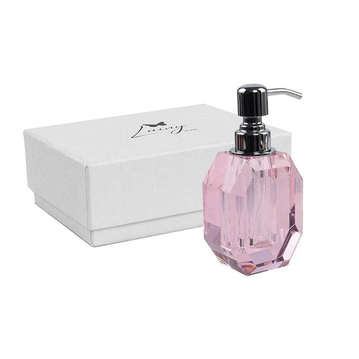 CRYSTAL SOAP DISPENSER: PINK