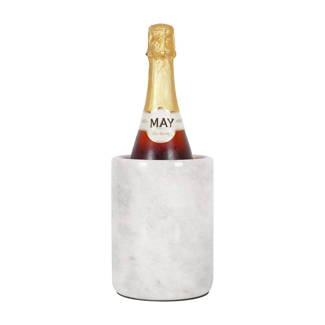 NEW Premium Marble Wine Chiller - Elegant Champagne Cooler: Black