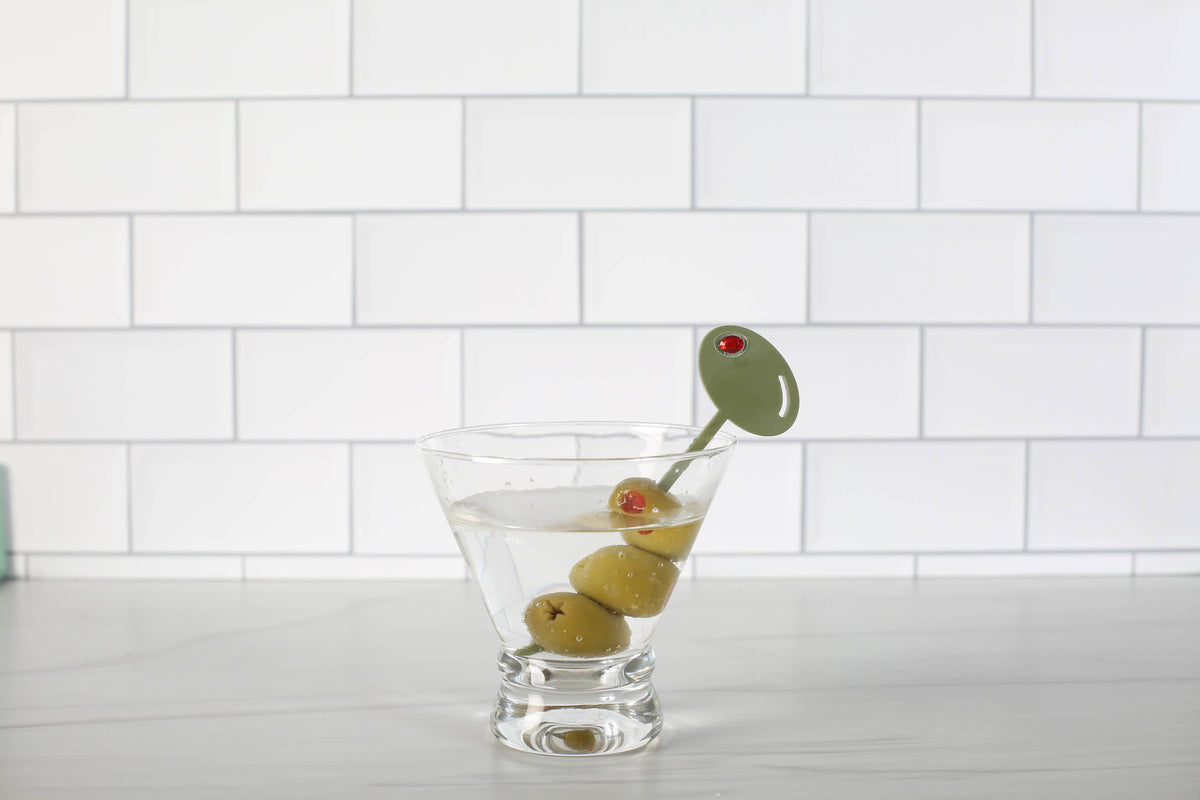 Olive Acrylic Cocktail Pick Set