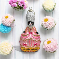 Tuxedo Cat Marie Antoinette Let Them Eat Cake Ornament 