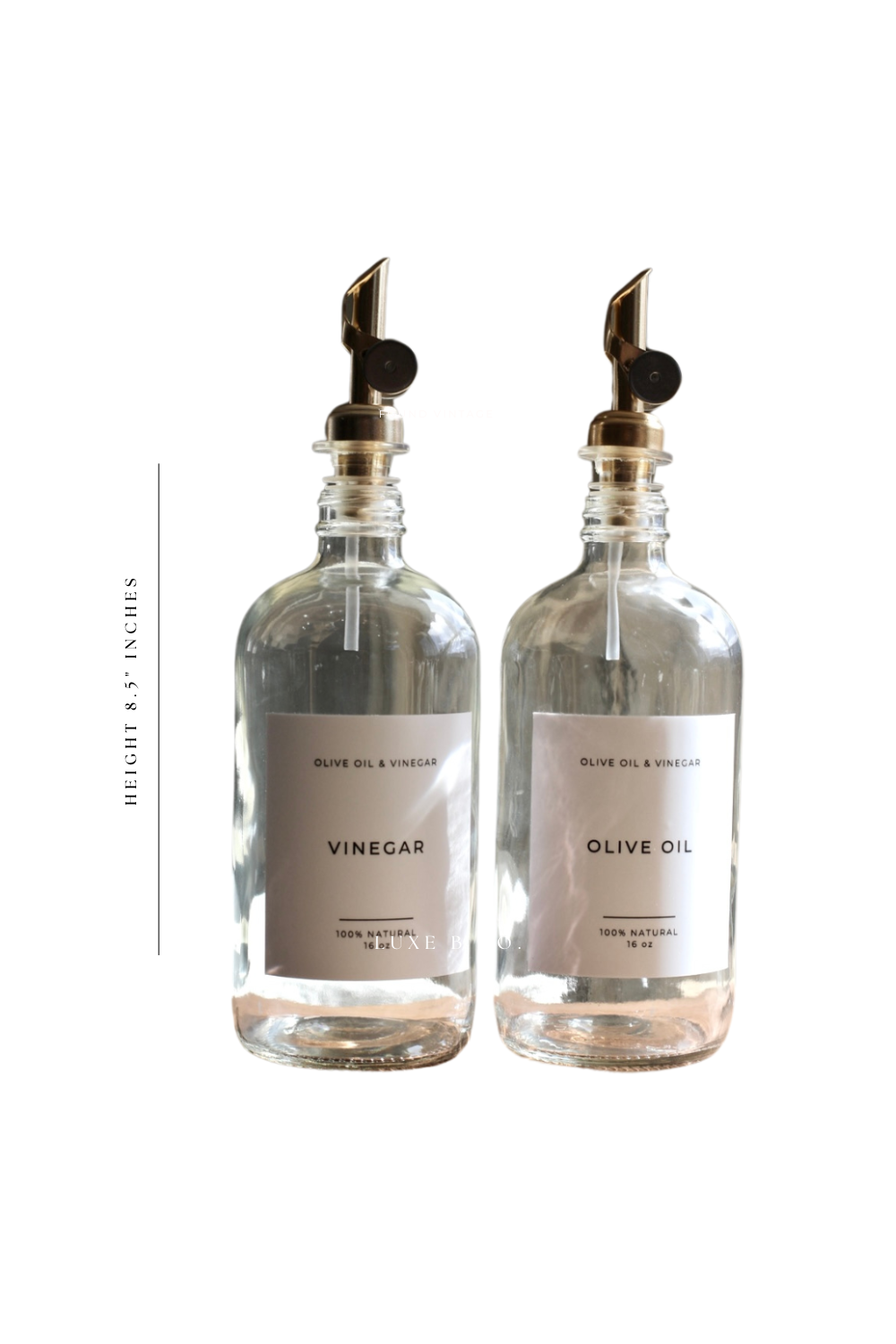 Olive & Vinegar Glass Clear Bottles: Olive Oil