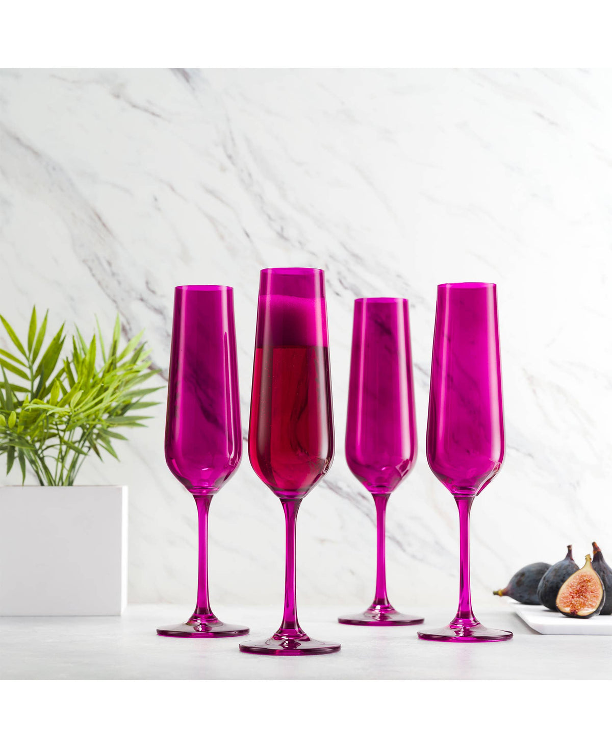 Amethyst Crystal Champagne Flute