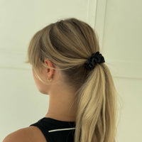 Silk Mini Scrunchie - Black