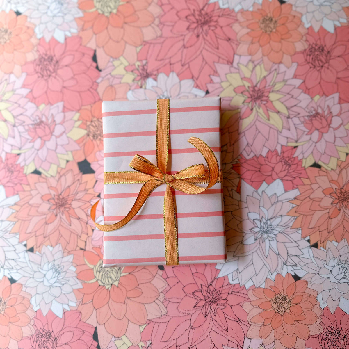Dahlias in Pink - Wrapping Paper Rolls