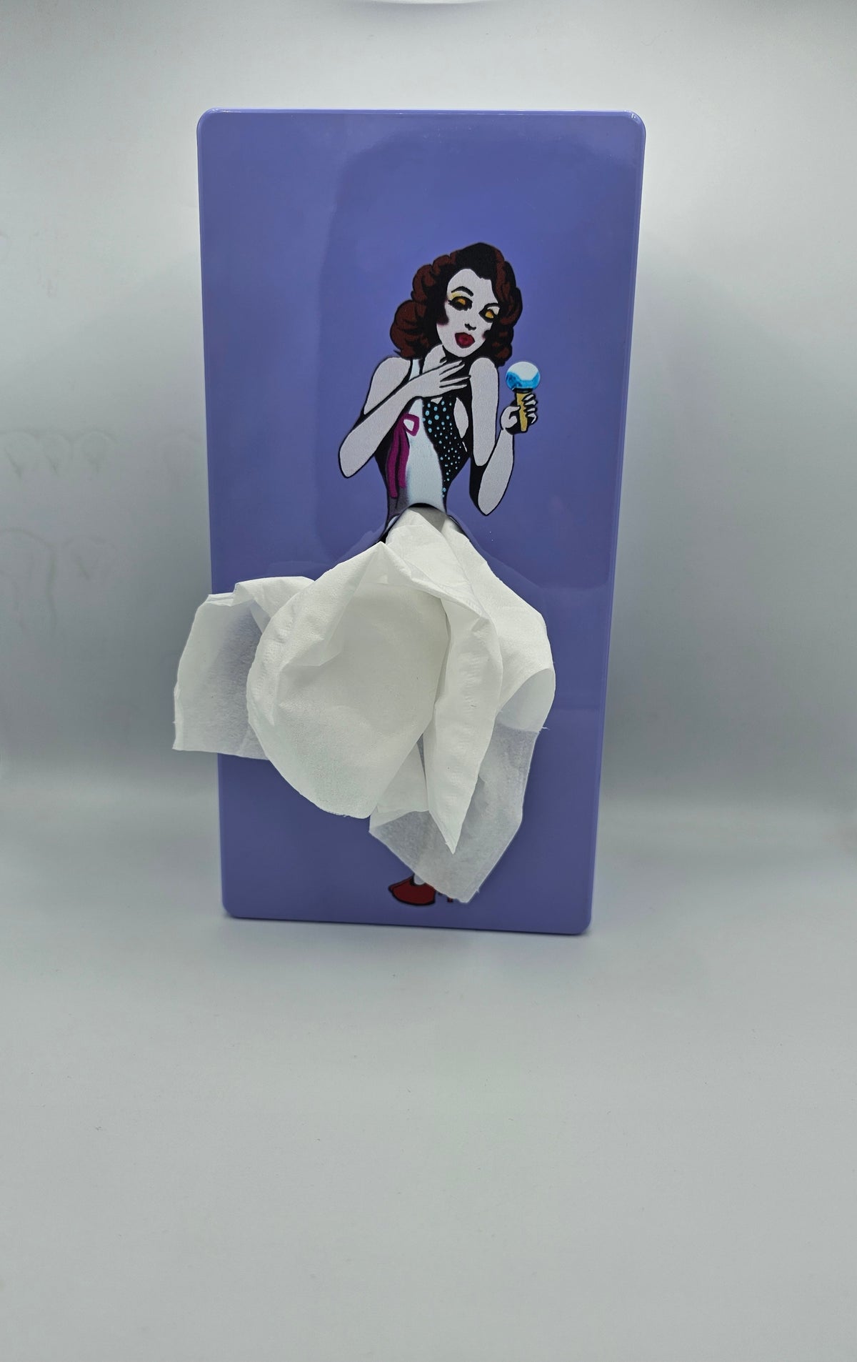 Purple Flying Skirt Tissue Box